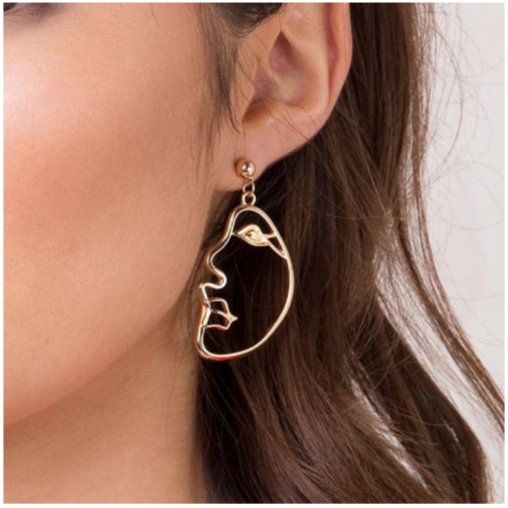 ❤️Picasso art portrait earrings - Picture 2 of 5